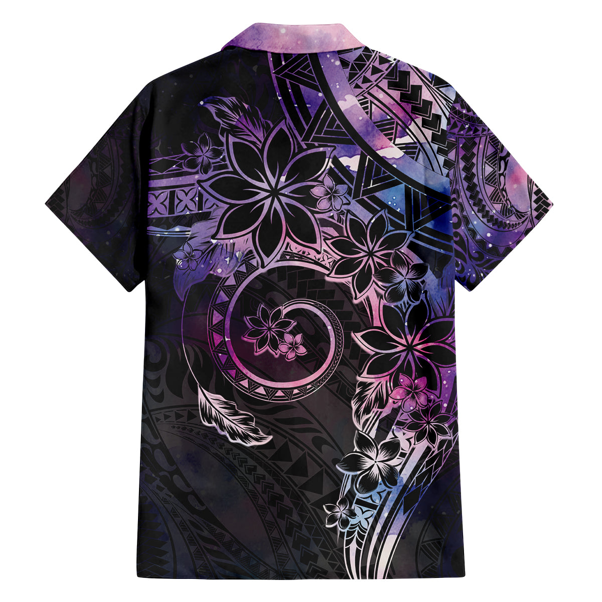 Polynesian Sunset Plumeria Family Matching Summer Maxi Dress and Hawaiian Shirt Galaxy Polynesian Tattoo LT05 - Polynesian Pride
