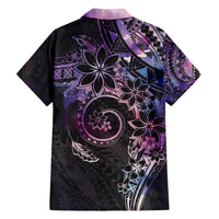 Polynesian Sunset Plumeria Family Matching Summer Maxi Dress and Hawaiian Shirt Galaxy Polynesian Tattoo LT05 - Polynesian Pride