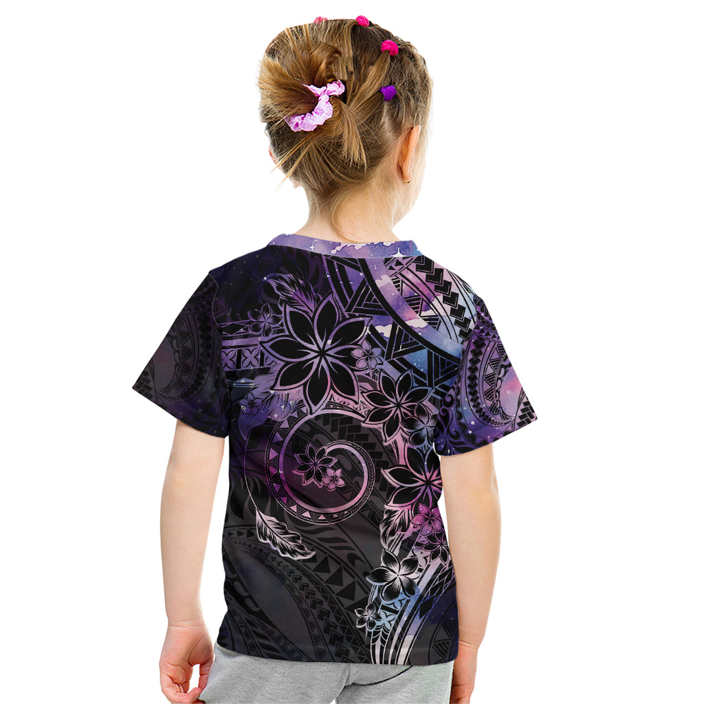 Polynesian Sunset Plumeria Kid T Shirt Galaxy Polynesian Tattoo