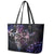 Polynesian Sunset Plumeria Leather Tote Bag Galaxy Polynesian Tattoo