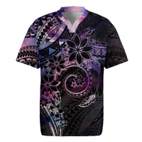 Polynesian Sunset Plumeria Rugby Jersey Galaxy Polynesian Tattoo