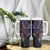 Galaxy Polynesian Pattern With Plumeria Flowers Tumbler With Handle