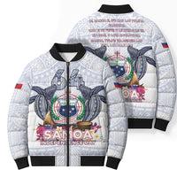 Samoa Independence Day Bomber Puffer Jacket Samoa United For A New Beginning