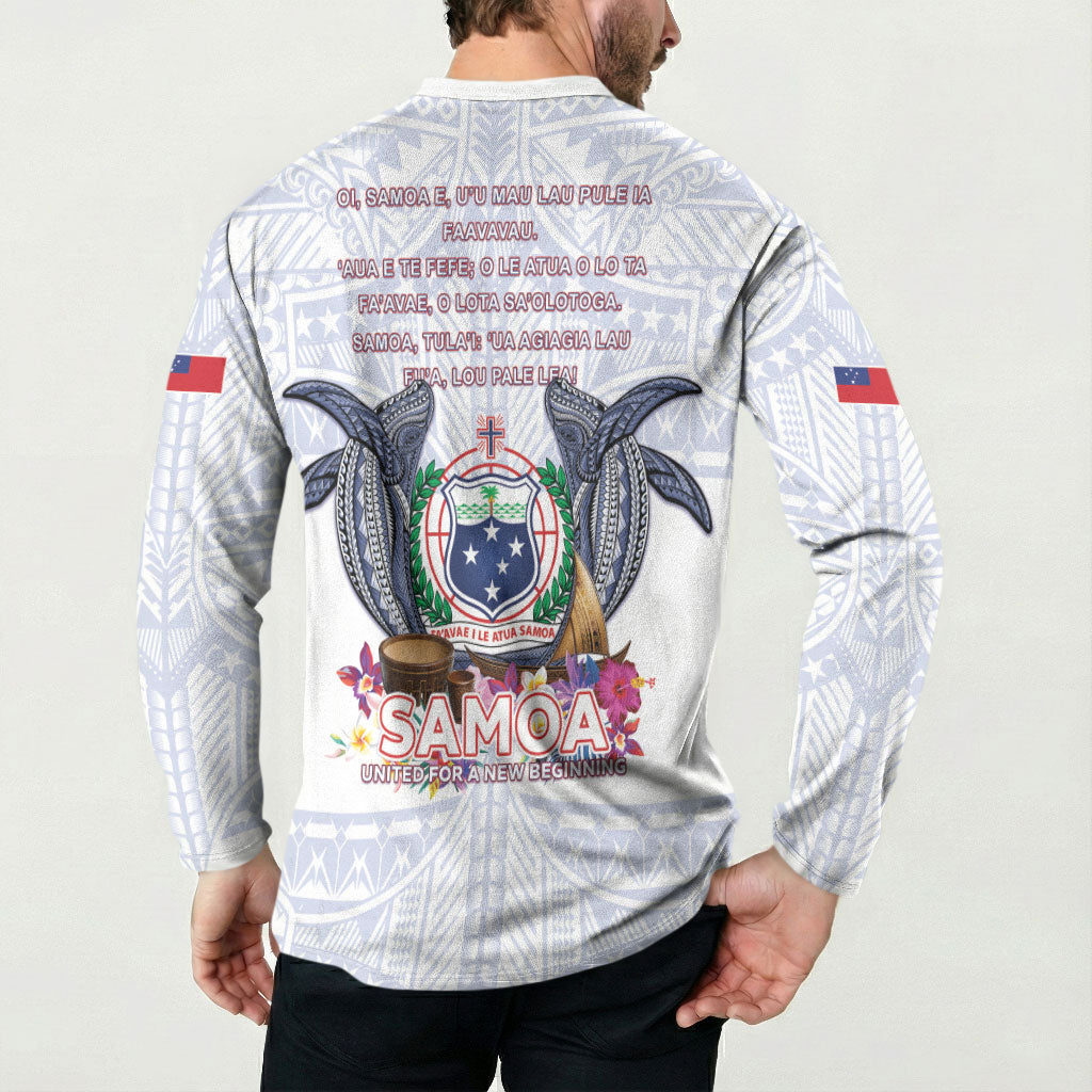 Samoa Independence Day Button Sweatshirt Samoa United For A New Beginning