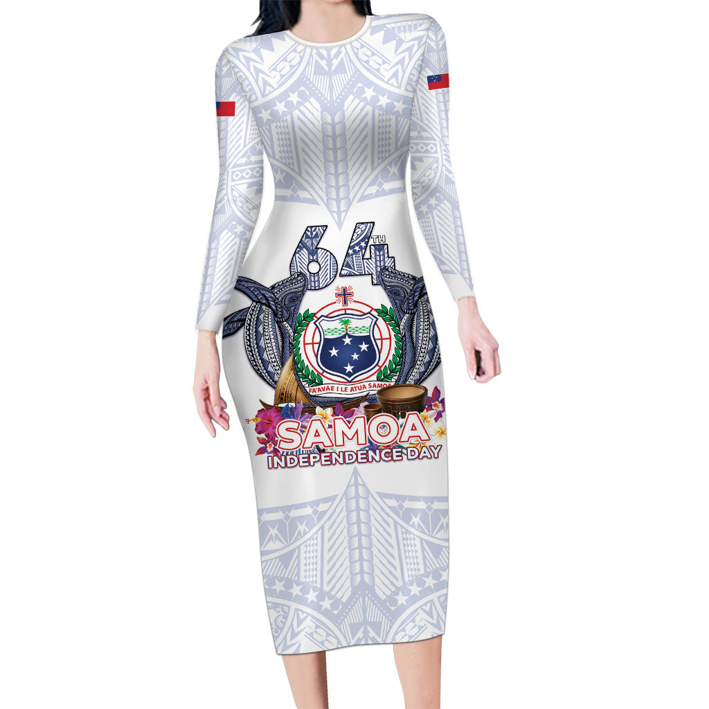 Samoa Independence Day Family Matching Long Sleeve Bodycon Dress and Hawaiian Shirt Samoa United For A New Beginning