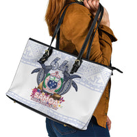 Samoa Independence Day Leather Tote Bag Samoa United For A New Beginning