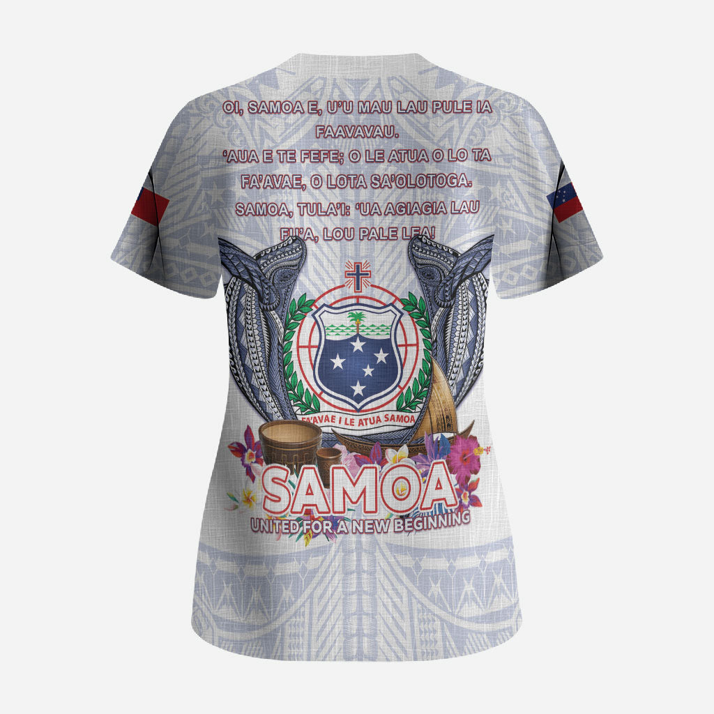 Samoa Independence Day Scrub Top Samoa United For A New Beginning