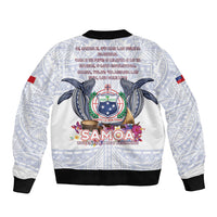 Samoa Independence Day Sleeve Zip Bomber Jacket Samoa United For A New Beginning