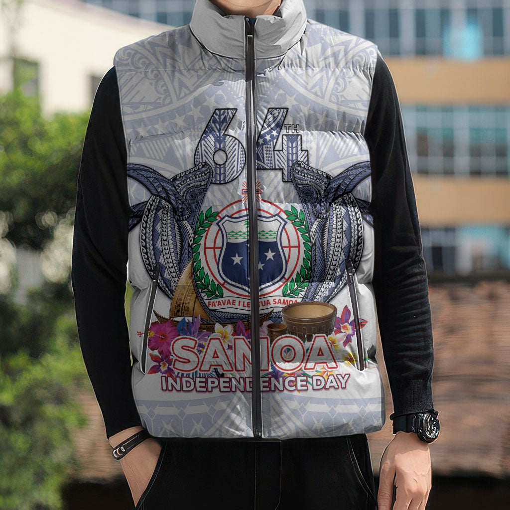 Samoa Independence Day Sleeveless Puffer Jacket Samoa United For A New Beginning