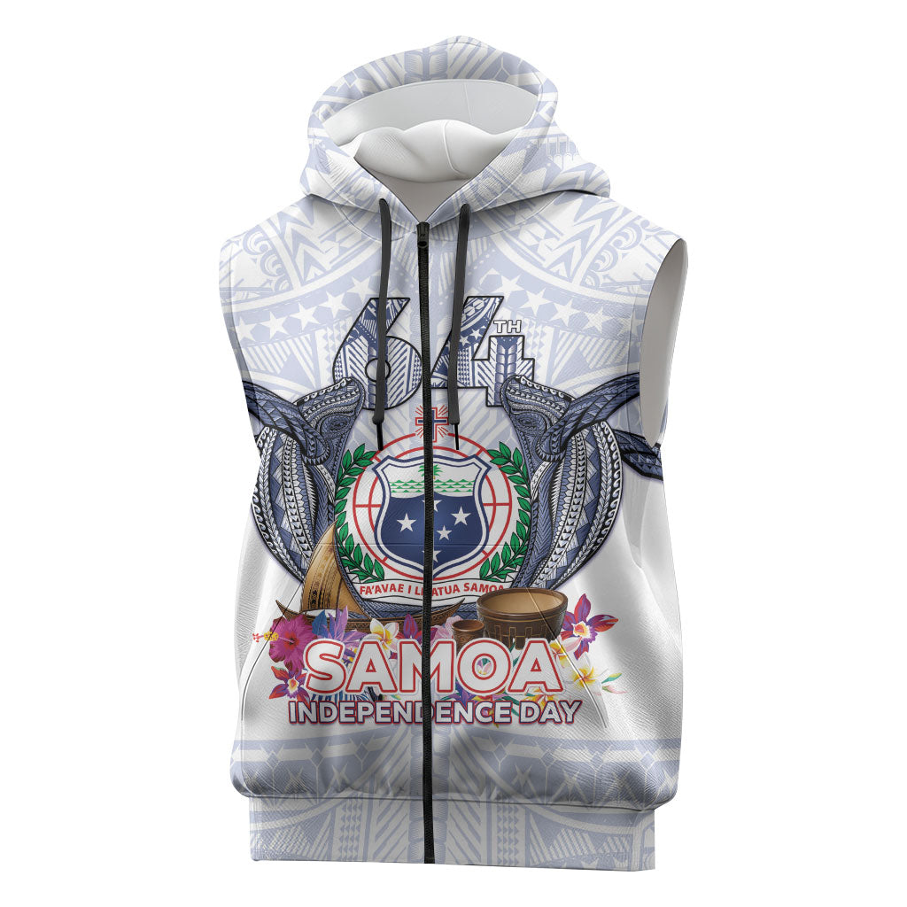 Samoa Independence Day Sleeveless Zip Hoodie Samoa United For A New Beginning