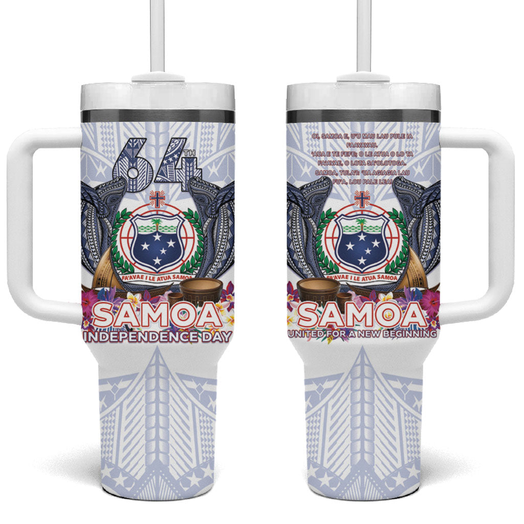 Samoa Independence Day Tumbler With Handle Samoa United For A New Beginning