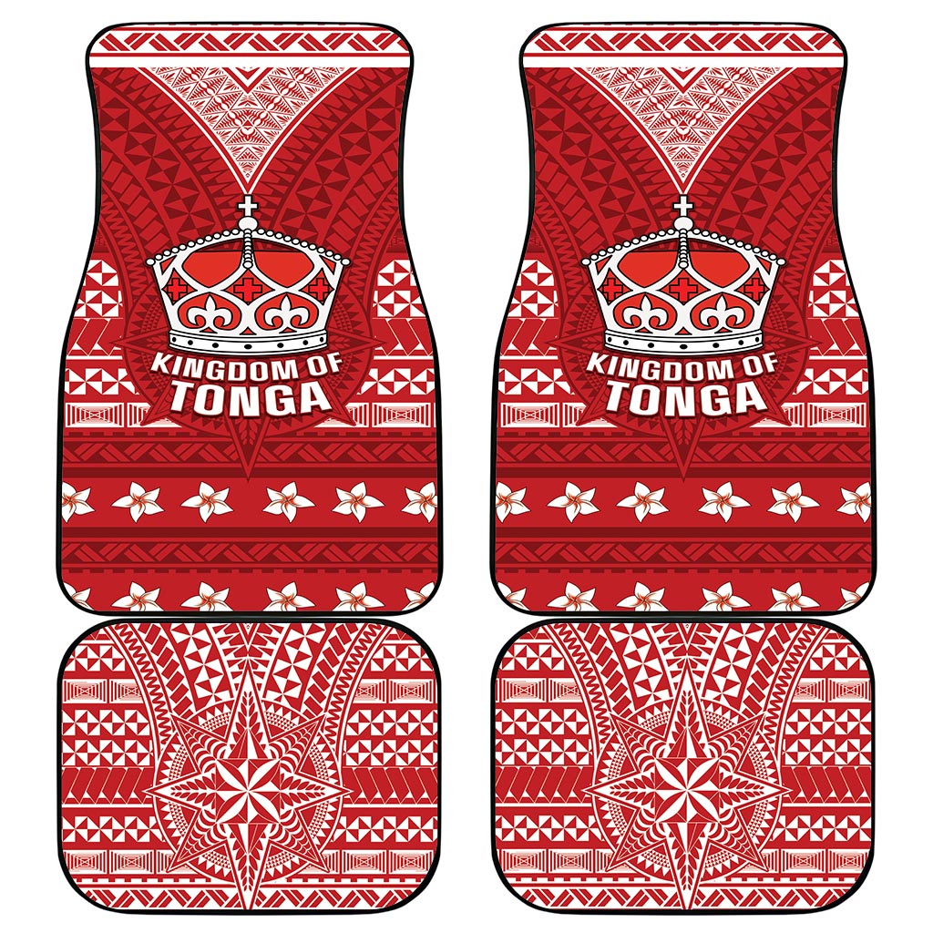 Tonga King Tupou VI Day Car Mats Traditional Tongan Kupesi Pattern