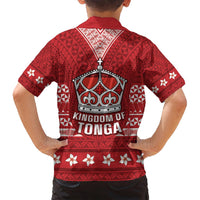 Tonga King Tupou VI Day Family Matching Long Sleeve Bodycon Dress and Hawaiian Shirt Traditional Tongan Kupesi Pattern LT05 - Polynesian Pride