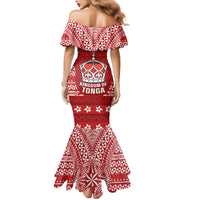 Tonga King Tupou VI Day Family Matching Mermaid Dress and Hawaiian Shirt Traditional Tongan Kupesi Pattern LT05 - Polynesian Pride