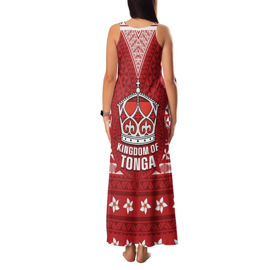 Tonga King Tupou VI Day Family Matching Tank Maxi Dress and Hawaiian Shirt Traditional Tongan Kupesi Pattern