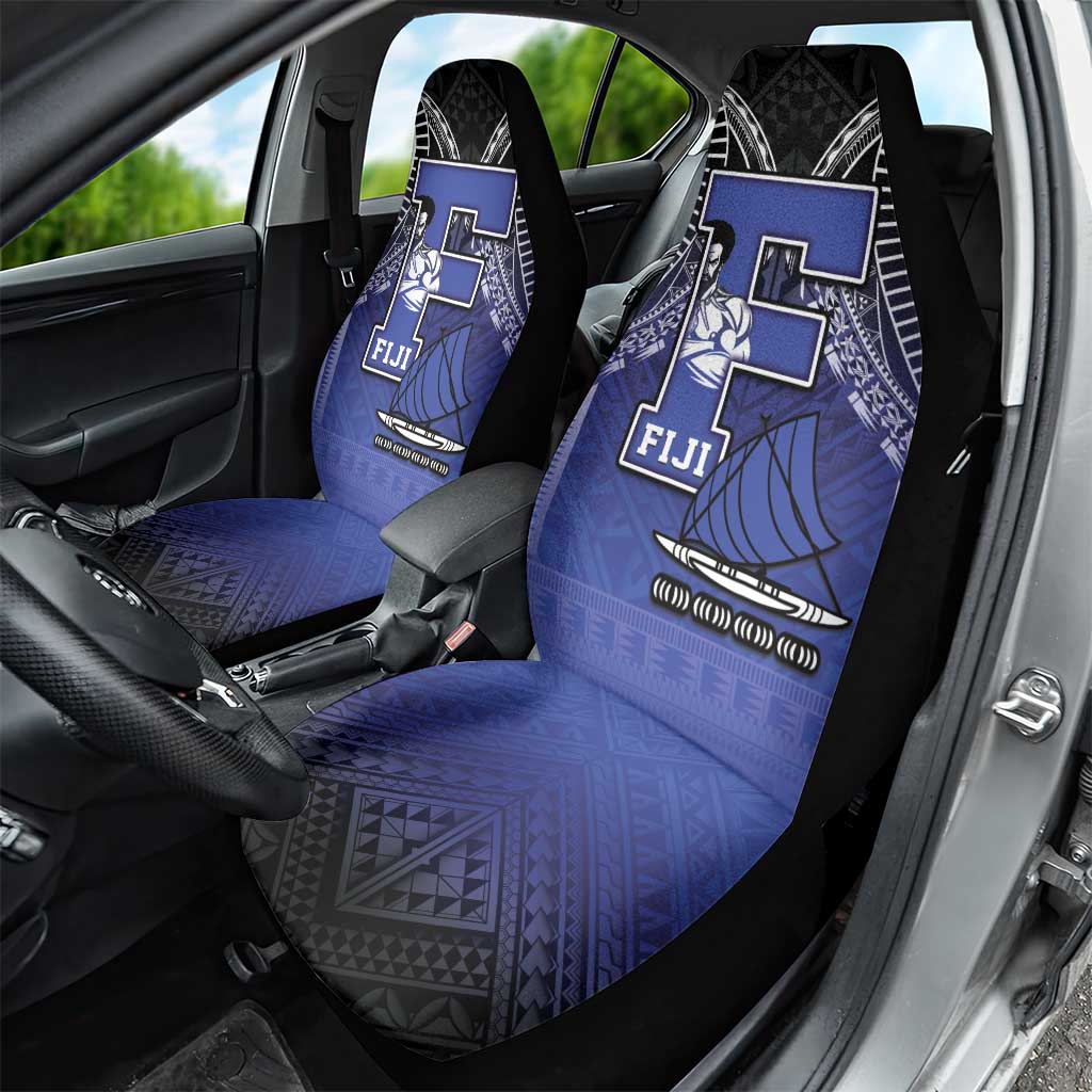 Fiji Drua Car Seat Cover Fijian Tapa Pattern