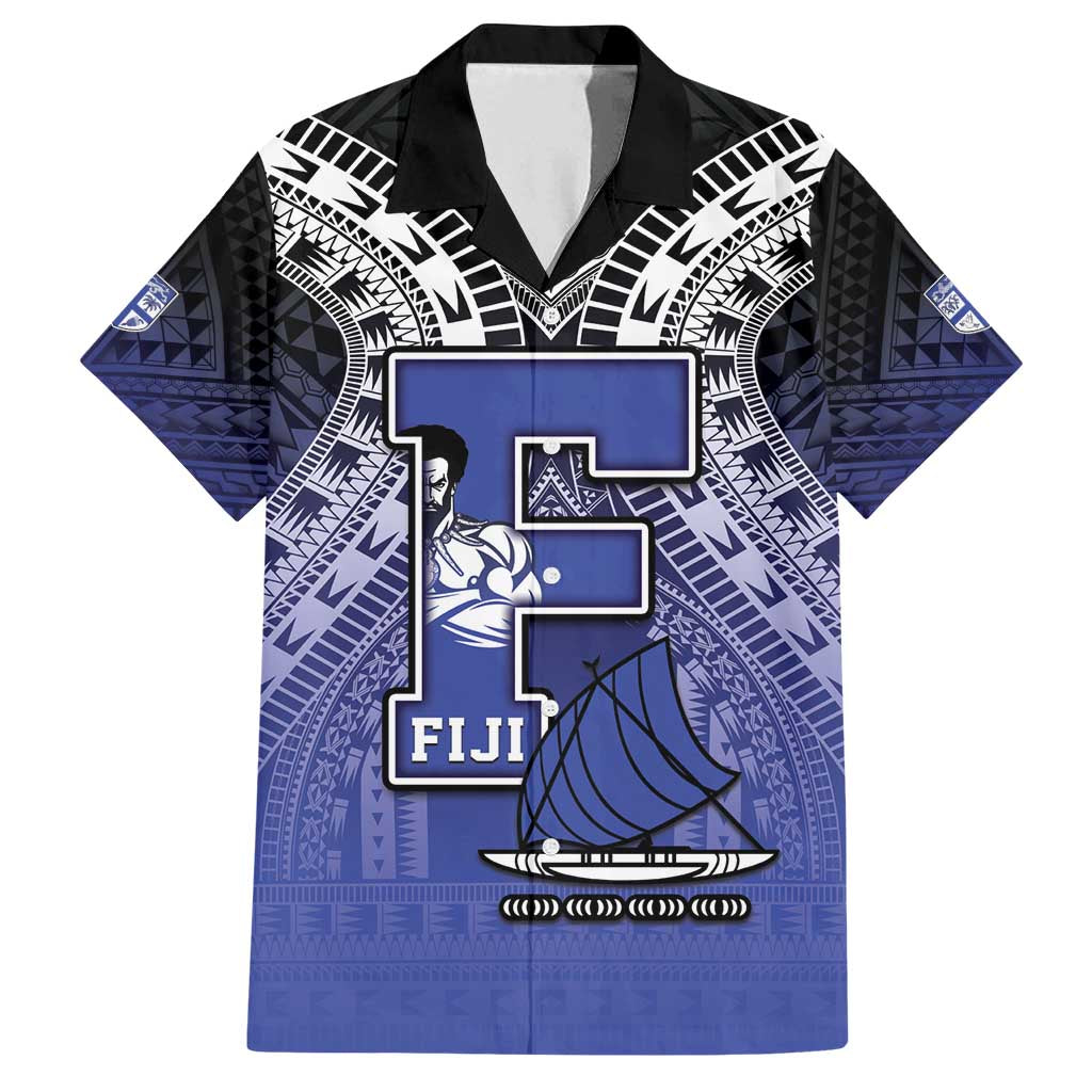 Custom Fiji Drua Family Matching Off Shoulder Maxi Dress and Hawaiian Shirt Fijian Tapa Pattern