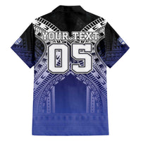 Custom Fiji Drua Family Matching Off Shoulder Short Dress and Hawaiian Shirt Fijian Tapa Pattern