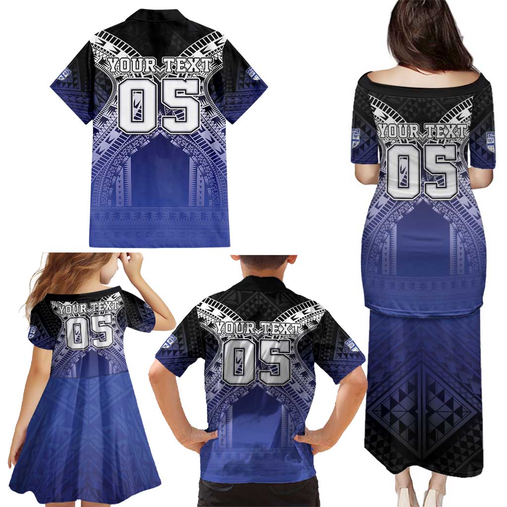 Custom Fiji Drua Family Matching Puletasi and Hawaiian Shirt Fijian Tapa Pattern