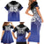 Custom Fiji Drua Family Matching Short Sleeve Bodycon Dress and Hawaiian Shirt Fijian Tapa Pattern