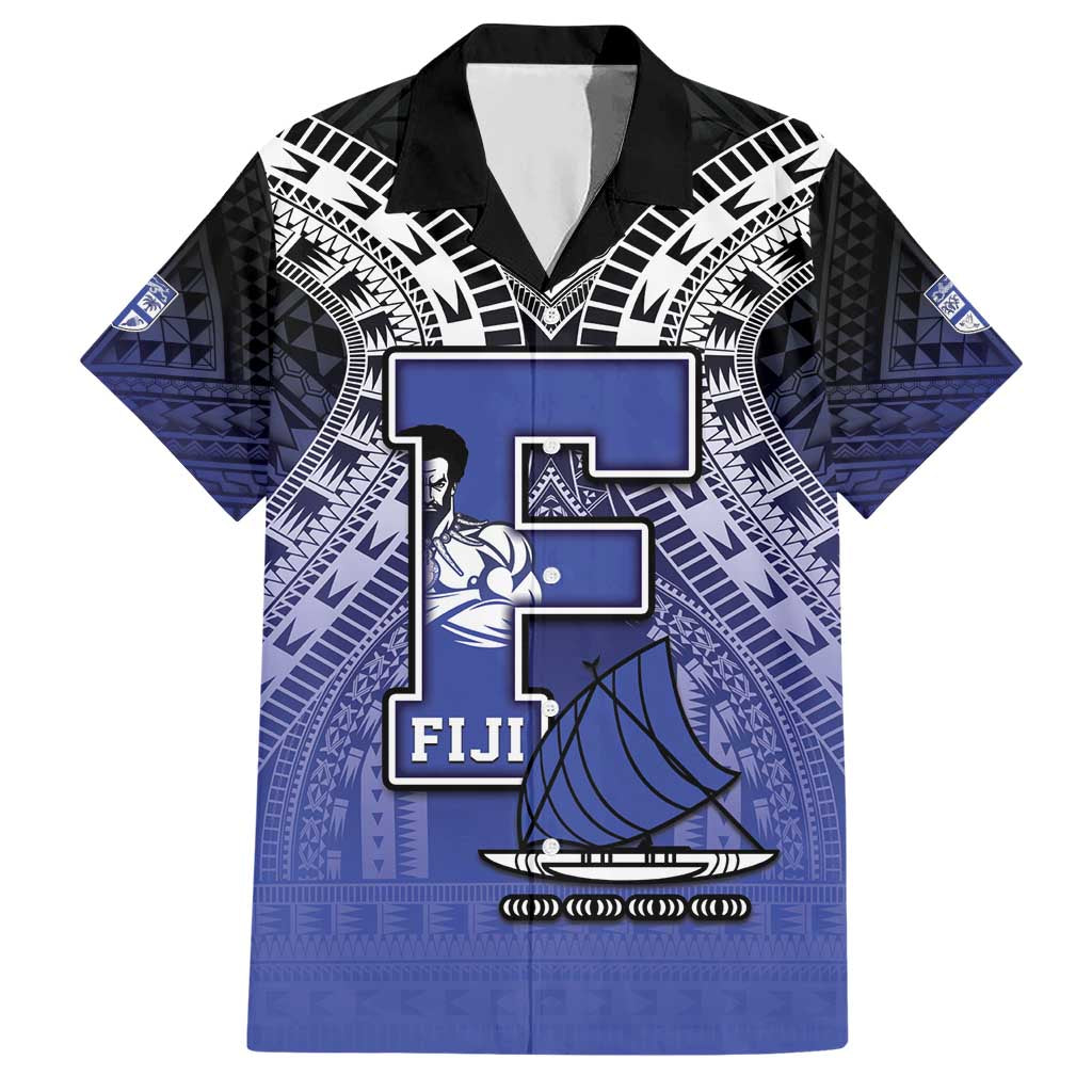 Custom Fiji Drua Hawaiian Shirt Fijian Tapa Pattern