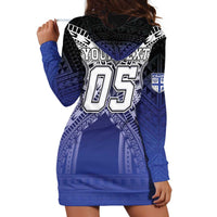 Custom Fiji Drua Hoodie Dress Fijian Tapa Pattern