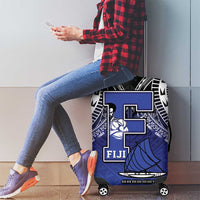 Fiji Drua Luggage Cover Fijian Tapa Pattern