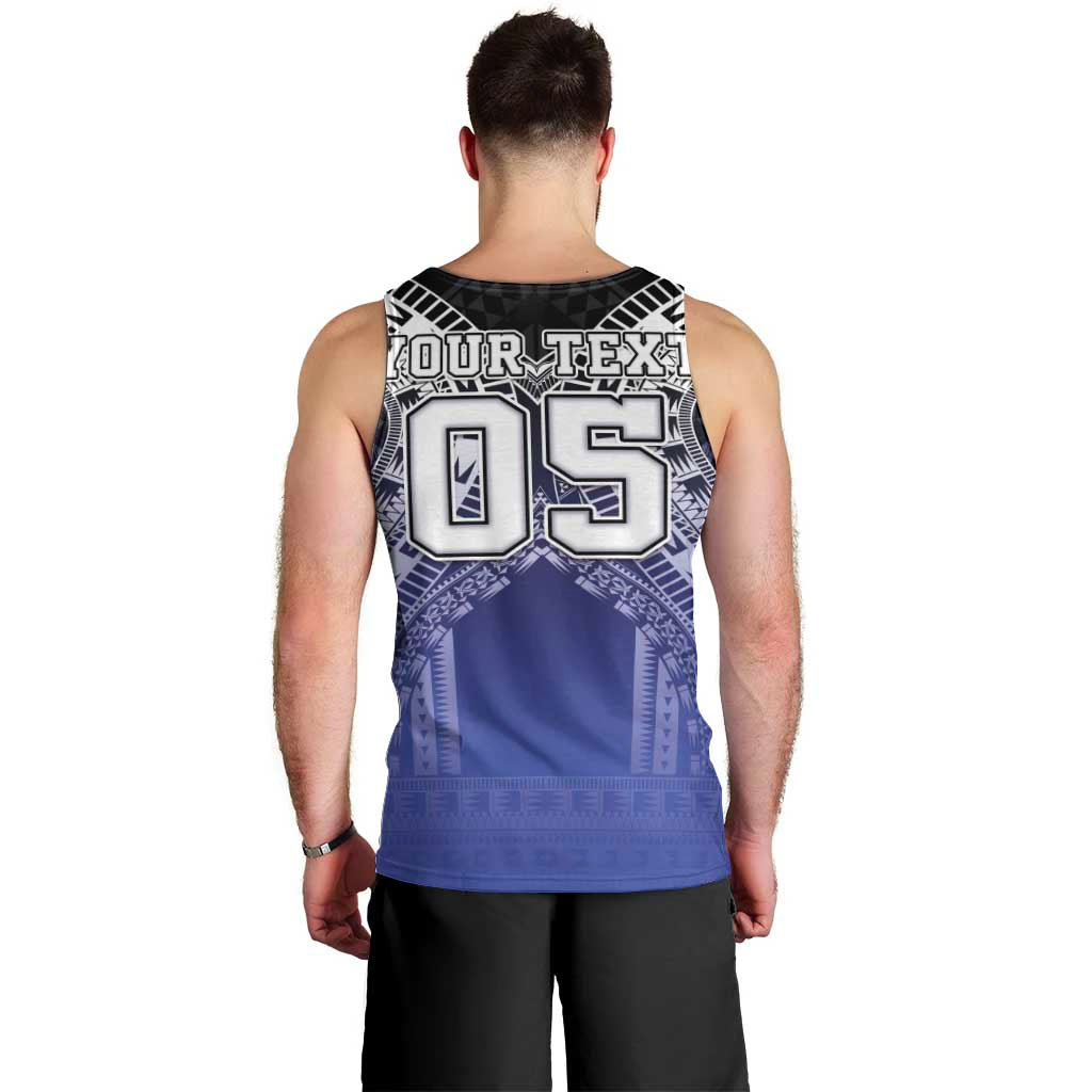 Custom Fiji Drua Men Tank Top Fijian Tapa Pattern
