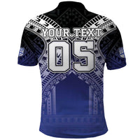 Custom Fiji Drua Polo Shirt Fijian Tapa Pattern