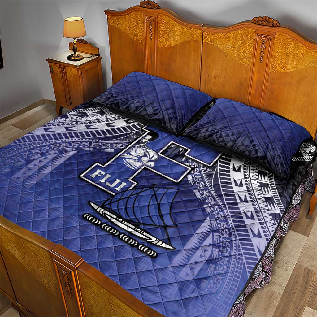 Fiji Drua Quilt Bed Set Fijian Tapa Pattern