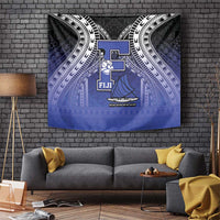 Fiji Drua Tapestry Fijian Tapa Pattern