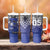 Custom Fiji Drua Tumbler With Handle Fijian Tapa Pattern