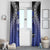 Fiji Drua Window Curtain Fijian Tapa Pattern