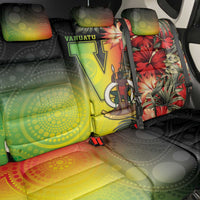 Aboriginal Dot Art Vanuatu Back Car Seat Cover Tropical Flowers