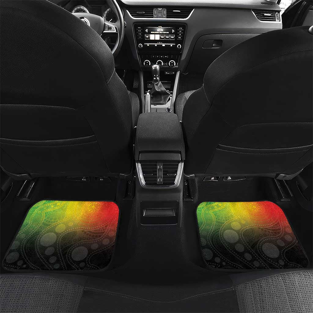 Aboriginal Dot Art Vanuatu Car Mats Tropical Flowers