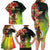 Aboriginal Dot Art Vanuatu Personalised Family Matching Long Sleeve Bodycon Dress and Hawaiian Shirt Tropical Flowers