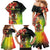 Aboriginal Dot Art Vanuatu Personalised Family Matching Mermaid Dress and Hawaiian Shirt Tropical Flowers