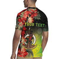 Aboriginal Dot Art Vanuatu Personalised Rugby Jersey Tropical Flowers