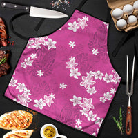 Hawaii Monstera Deliciosa Apron Pink Plumeria Polynesian Pattern - Polynesian Pride