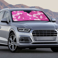 Hawaii Monstera Deliciosa Auto Sun Shade Pink Plumeria Polynesian Pattern - Polynesian Pride