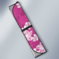 Hawaii Monstera Deliciosa Auto Sun Shade Pink Plumeria Polynesian Pattern - Polynesian Pride
