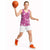 Hawaii Monstera Deliciosa Basketball Jersey Pink Plumeria Polynesian Pattern - Polynesian Pride