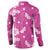 Hawaii Monstera Deliciosa Button Sweatshirt Pink Plumeria Polynesian Pattern - Polynesian Pride