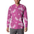 Hawaii Monstera Deliciosa Button Sweatshirt Pink Plumeria Polynesian Pattern - Polynesian Pride