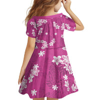 Hawaii Monstera Deliciosa Family Matching Off Shoulder Maxi Dress and Hawaiian Shirt Pink Plumeria Polynesian Pattern LT05 - Polynesian Pride
