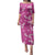Hawaii Monstera Deliciosa Family Matching Puletasi and Hawaiian Shirt Pink Plumeria Polynesian Pattern - Polynesian Pride