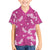 Hawaii Monstera Deliciosa Family Matching Short Sleeve Bodycon Dress and Hawaiian Shirt Pink Plumeria Polynesian Pattern - Polynesian Pride