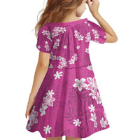 Hawaii Monstera Deliciosa Family Matching Summer Maxi Dress and Hawaiian Shirt Pink Plumeria Polynesian Pattern LT05 - Polynesian Pride