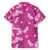 Hawaii Monstera Deliciosa Family Matching Tank Maxi Dress and Hawaiian Shirt Pink Plumeria Polynesian Pattern - Polynesian Pride