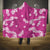 Hawaii Monstera Deliciosa Hooded Blanket Pink Plumeria Polynesian Pattern - Polynesian Pride